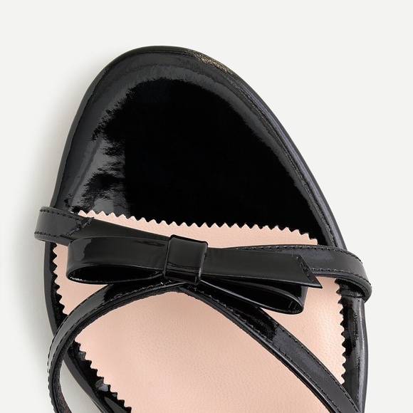 NEW J.Crew WOMEN'S Strappy Mule Sandals in patent leather 6 MEDIUM AQ129 BE - Picture 2 of 5